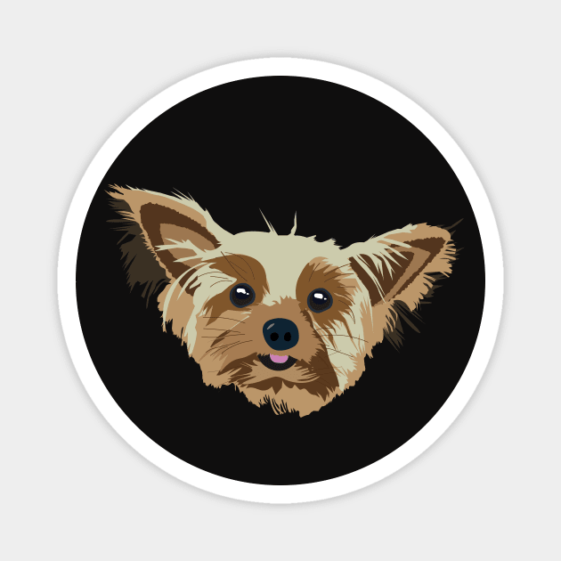 Ellie the Yorkie – Cute Dog Art Magnet by Design Garden